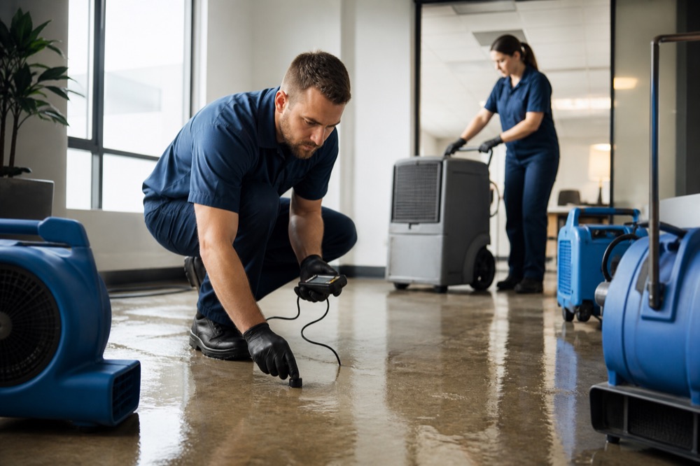 Restoration + environmental service professional at work